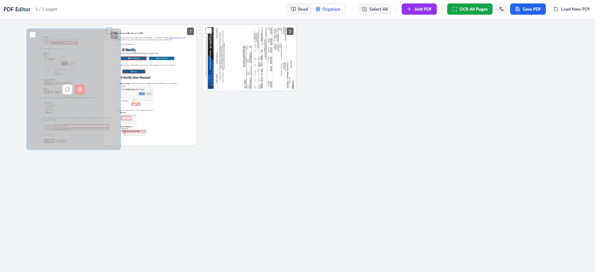 Simple VaultPDF transfer and merge feature for combining multiple PDF files and moving pages between documents